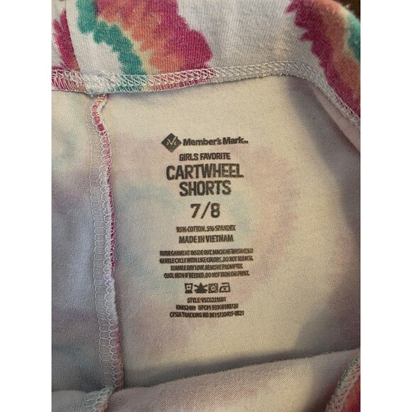 Members Mark Girls Cartwheel Shorts Pull On Size 7/8 - Picture 2 of 4